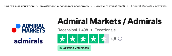 recensione admiral markets trustpilot