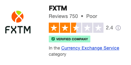 recensione FXTM trustpilot