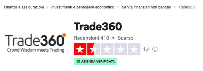 recensione trade360 trustpilot